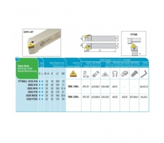 Soustružnický držák VBD PTTNR 2525 M 22C