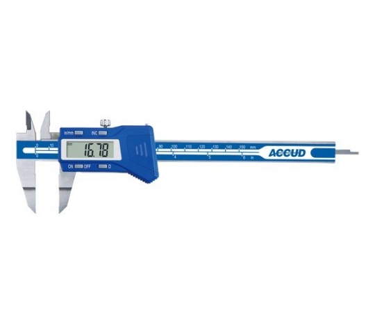 ACCUD 153-012-11 digitální posuvné měřítko se zůženými spodními rameny 0-300mm/0-12