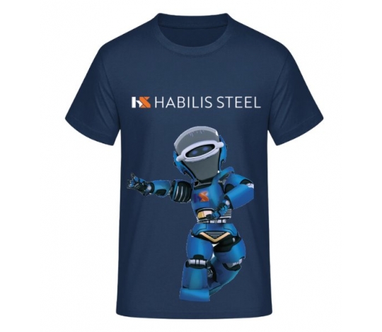 Tričko HS s robotem -tmavě modré, Velikost: XL (man)