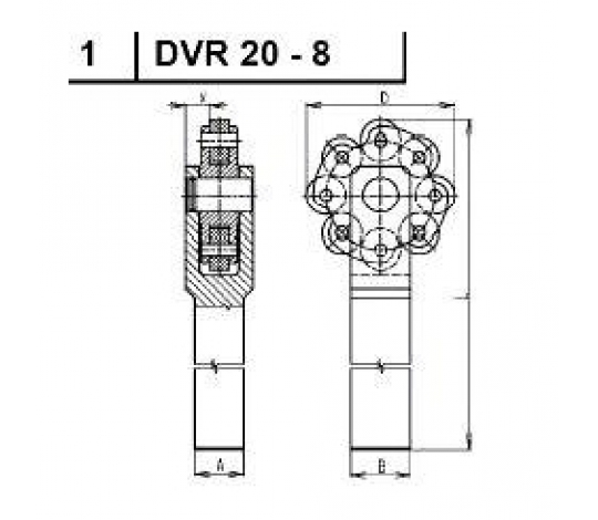 Držák vroubkovacích koleček 241632 DVR 20-8 /231.013/