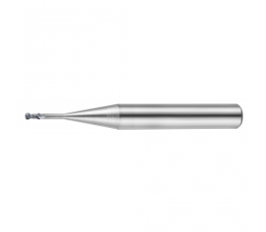 TK stopková fréza toroidní s dlouhým krkem pro obrábění grafitu SGRS01012, R0,2 / 1x1x12mm L50