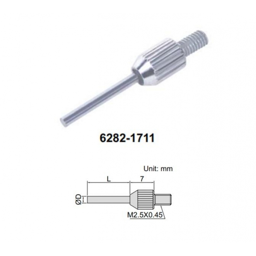 INSIZE 6282-1707 měřící dotek pro úchylkoměry válcový Ø1mm, L=20mm