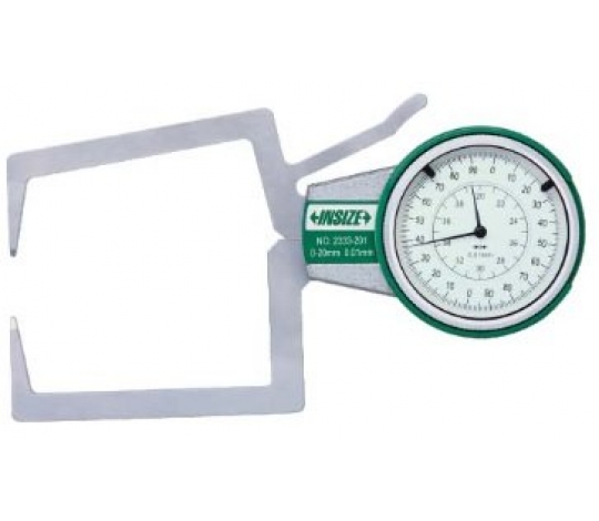 INSIZE 2333-201 číselníkový úchylkoměr s měřicími rameny pro vnější měření 0-20mm / 0,01mm