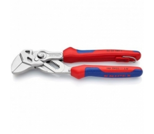 KNIPEX 8605180T klešťový stavitelný klíč délka 180mm ( poniklované + s vícesložkovými návleky s pojistkou )