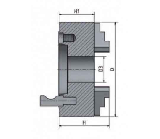 4-čelisťové sklíčidlo s nezávisle stavitelnými čelistmi ø 200 mm Camlock 4