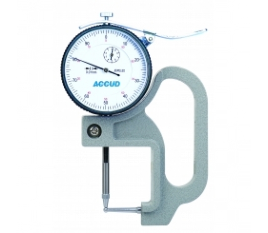 ACCUD 440-010-11 číselníkový tloušťkoměr pro měření tloušťky stěn trubek, 0-10mm