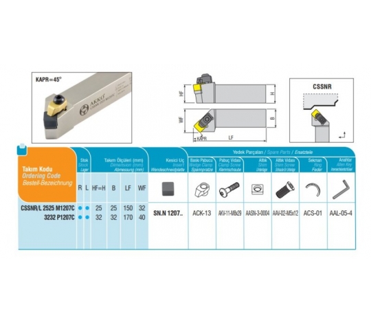 Soustružnický držák VBD CSSNR 2525 M1207C