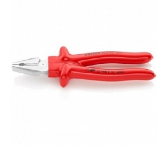 KNIPEX 0207225 silové kombinované kleště VDE 225mm ( rukojeti máčené + chrom )