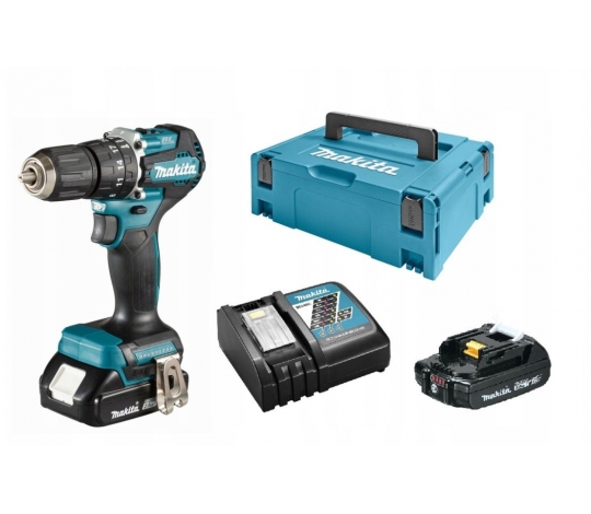 VÝPRODEJ - Makita DHP487RAJ Aku bezuhlíkový příklepový šroubovák Li-ion LXT 18V 2,0 Ah,Makpac