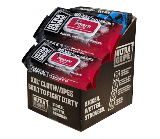 Box 6 balení - Profi čisticí ubrousky ULTRAGRIME POWER SCRUB 80ks XXL