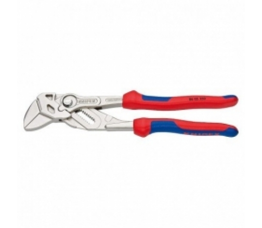 KNIPEX 8605250 klešťový stavitelný klíč délka 250mm ( poniklované + s vícesložkovými návleky )