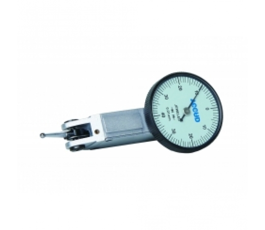 AKCE - ACCUD 261-008-12 páčkový číselníkový úchylkoměr 0-0.8mm ( 0.01mm ) ciferník pr.37,5mm