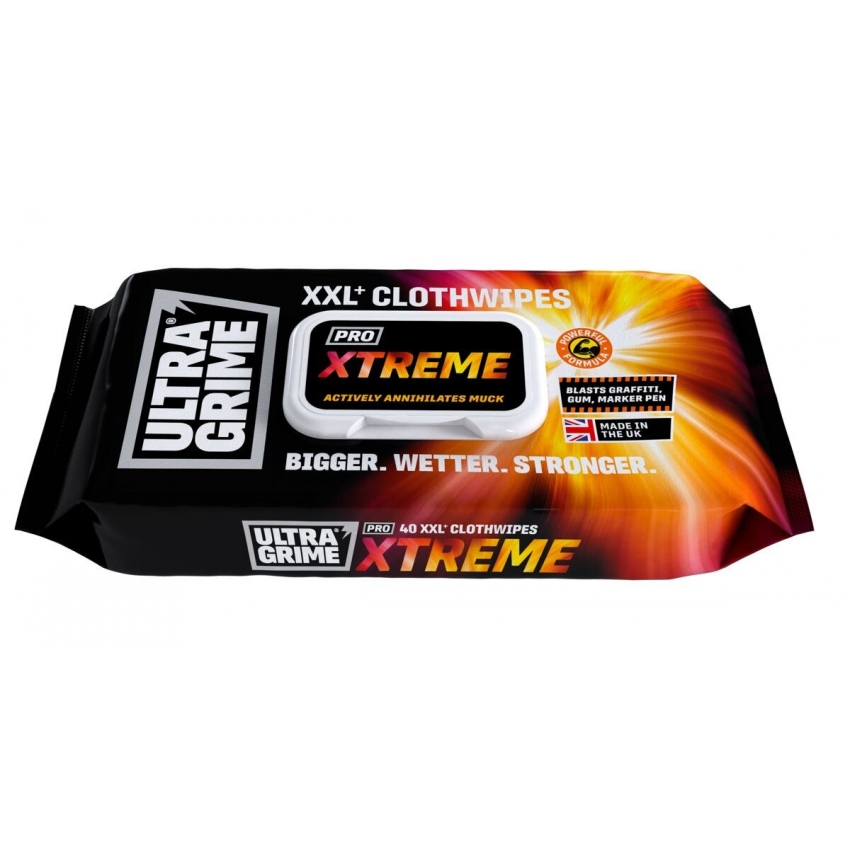Profi čisticí ubrousky ULTRAGRIME Xtreme 40ks XXL