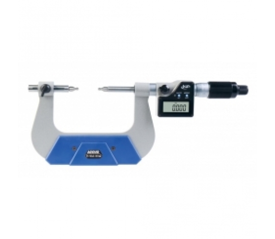 ACCUD 304-001-01 digitální mikrometr pro měření ozubených kol, 0-25mm/0-1“ bez doteků IP65 (0.001mm/0.00005