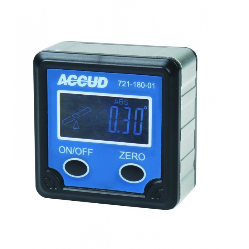 ACCUD 721-180-01 digitální vodováha a úhloměr 59x59mm / 4X90° ( 0.05° )