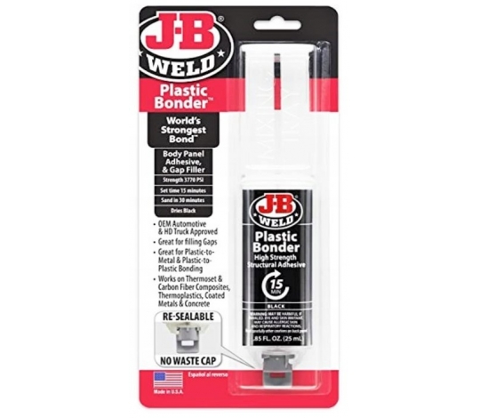 J-B WELD 50139 silné a pružné lepidlo na plasty PlasticBonder Black ( 25ml ) 