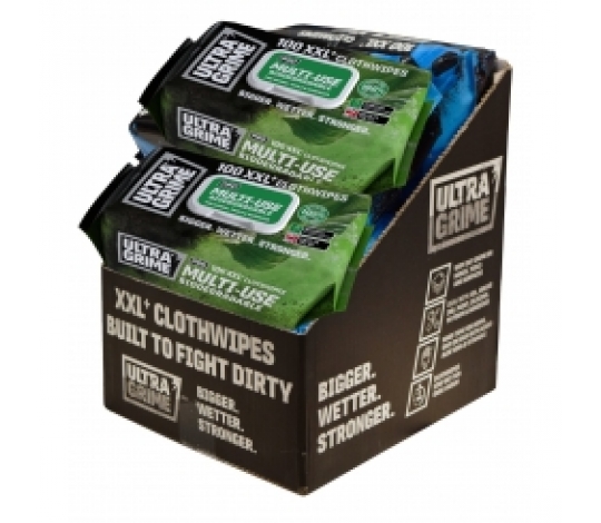 Box 6 balení - Profi čisticí ubrousky ULTRAGRIME BIO-MULTIUSE 100ks XXL
