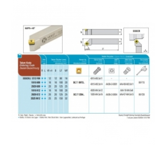 Soustružnický držák VBD SSSCL 1212 F 09