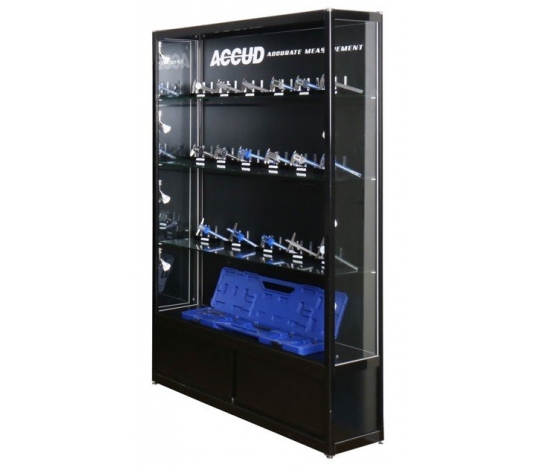 ACCUD SHOWCASE vitrína (se skleněnými panely a osvětlením) 1850x1200x400mm