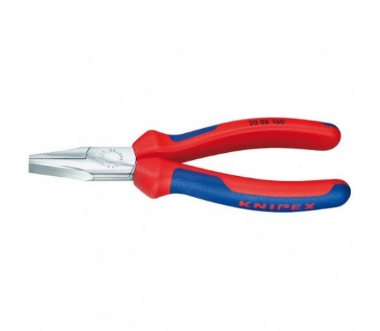 KNIPEX 2005160 kleště s plochými čelistmi 160mm ( rukojeti s dvousložkovým návlekem + chrom )