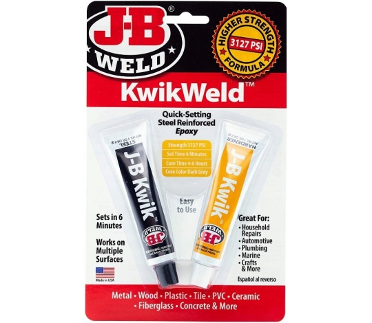 J-B WELD 8276 rychle tuhnoucí dvousložkové epoxidové lepidlo KwikWeld ( 2x28,4g )