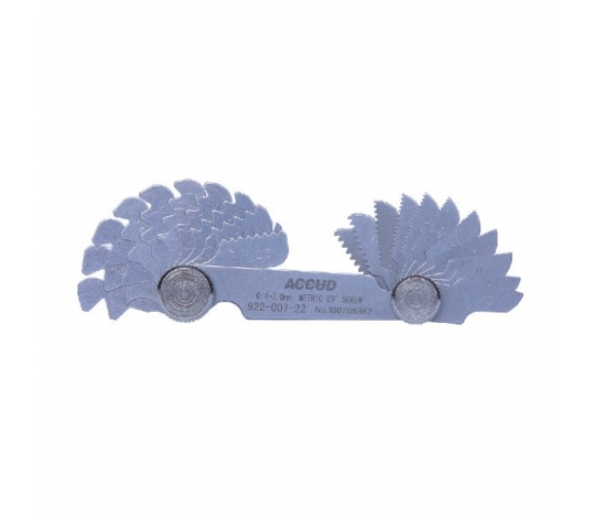 ACCUD 925-062-52 závitové měrky, metrické 60° / WHITWORTH 55° ( 0.25-6.0mm, 4-62mm ) 52ks