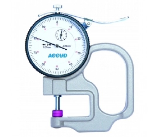 ACCUD 443-010-12 číselníkový tloušťkoměr, oválné - ploché doteky 0-10mm (B type) ( 0.02mm )