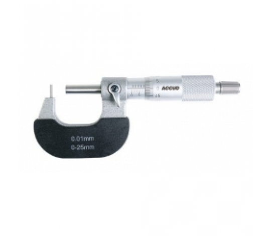 ACCUD 341-002-04 třmenový mikrometr 25-50mm s válcovou měřicí plochou (0.01mm)