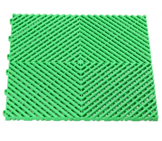 Plastová podlahová dlaždice - rohož 40x40cm ( GREEN )