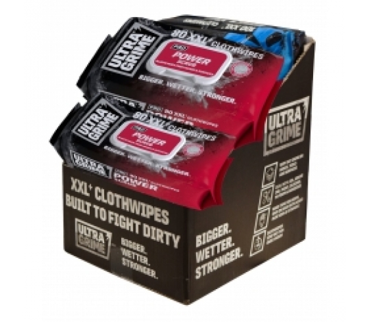 Box 6 balení - Profi čisticí ubrousky ULTRAGRIME POWER SCRUB 80ks XXL