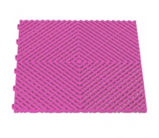 Plastová podlahová dlaždice - rohož 40x40cm ( PINK )