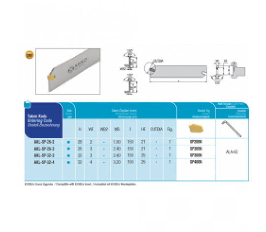 Upichovací nůž vnější - PLANŽETA AKL-SP-26-3