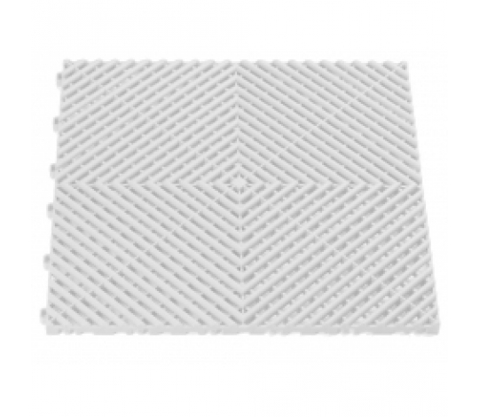 Plastová podlahová dlaždice - rohož 40x40cm ( WHITE )