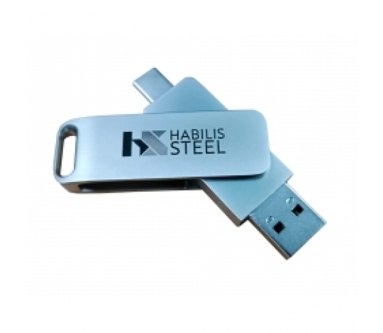 USB disk Habilis Steel 2v1 ( 32GB / 2.0 & 1.1 )
