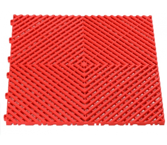Plastová podlahová dlaždice - rohož 40x40cm ( RED )