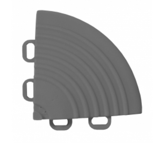 Plastový rohový nájezd k dlaždicím PROFI - dark grey ( 6,5 x 6,5 x 1,8 cm )