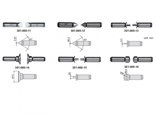 ACCUD 301-000-TS sada měřicích hrotů pro univerzální mikrometr