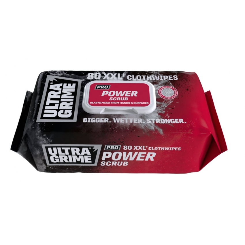 Profi čisticí ubrousky ULTRAGRIME POWER SCRUB 80ks XXL