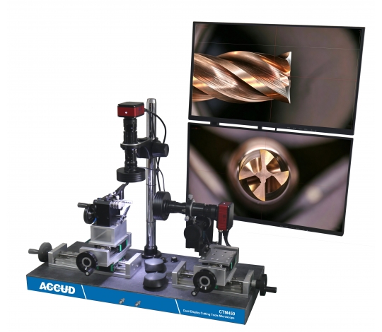 ACCUD CTM450 mikroskop pro řezací nástroje s dvěma displeji