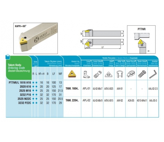 Soustružnický držák VBD PTTNL 2525 M 22 C