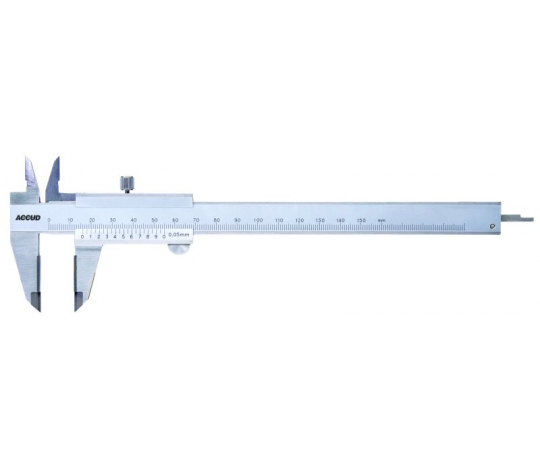 ACCUD 140-006-11 analogové posuvné měřítko 150mm s tvrdokovovými čelistmi ( 0.02mm )