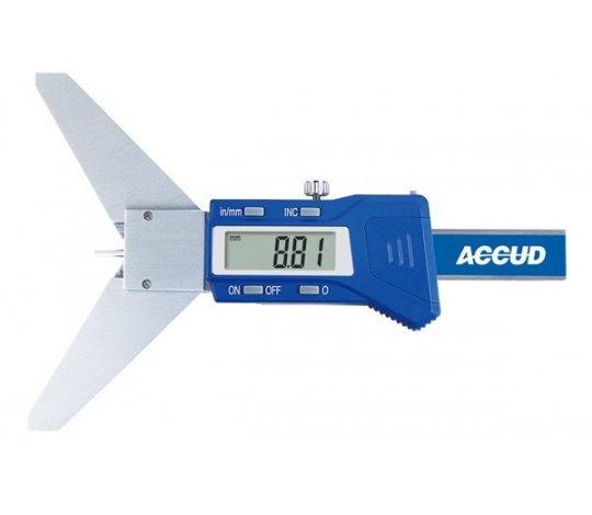 ACCUD 195-002-11 digitální hloubkoměr pro měření drážky pera na hřídeli 0-50mm 0-2