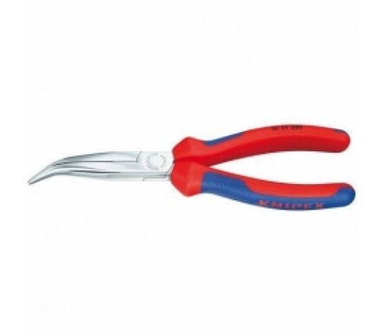 KNIPEX 2625200 půlkulaté kleště zahnuté dlouhé s ostřím 200mm ( rukojeti s dvousložkovým návlekem + chrom )