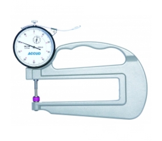 ACCUD 444-010-12 číselníkový tloušťkoměr, oválné - ploché doteky 0-10mm ( 0.02mm )