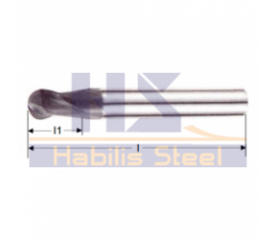 VÝPRODEJ - Tvrdokovová fréza kulová krátká pr.1x2,5 mm (86.100)