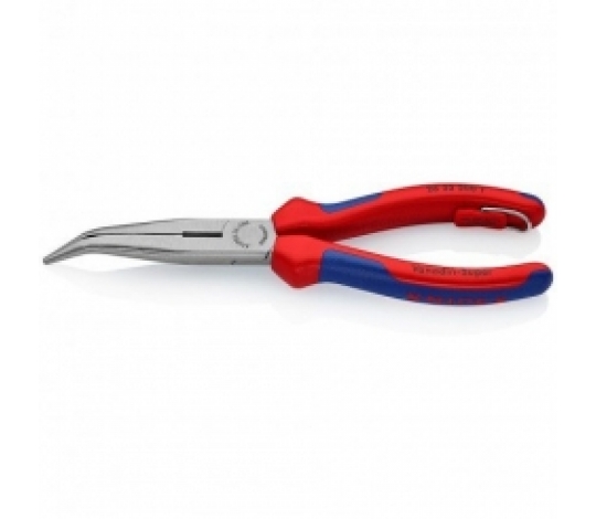 KNIPEX 2622200T půlkulaté kleště zahnuté dlouhé s ostřím 200mm ( rukojeti s dvousložkovým návlekem s pojistkou )