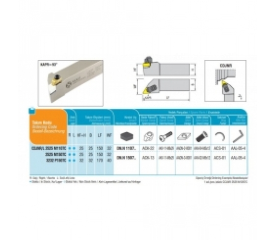 Soustružnický držák VBD CDJNR 2525 M1507C