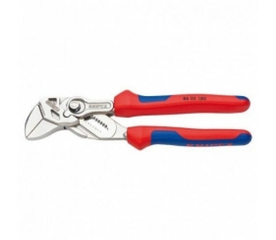 KNIPEX 8605180 klešťový stavitelný klíč délka 180mm ( poniklované + s vícesložkovými návleky )