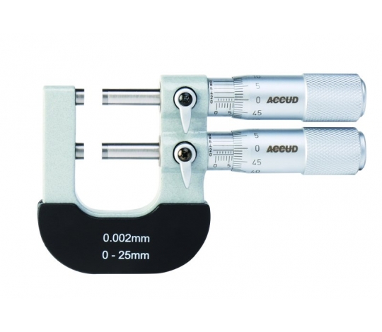 ACCUD 335-002-01 toleranční třmenový mikrometr 25-50mm/1-2