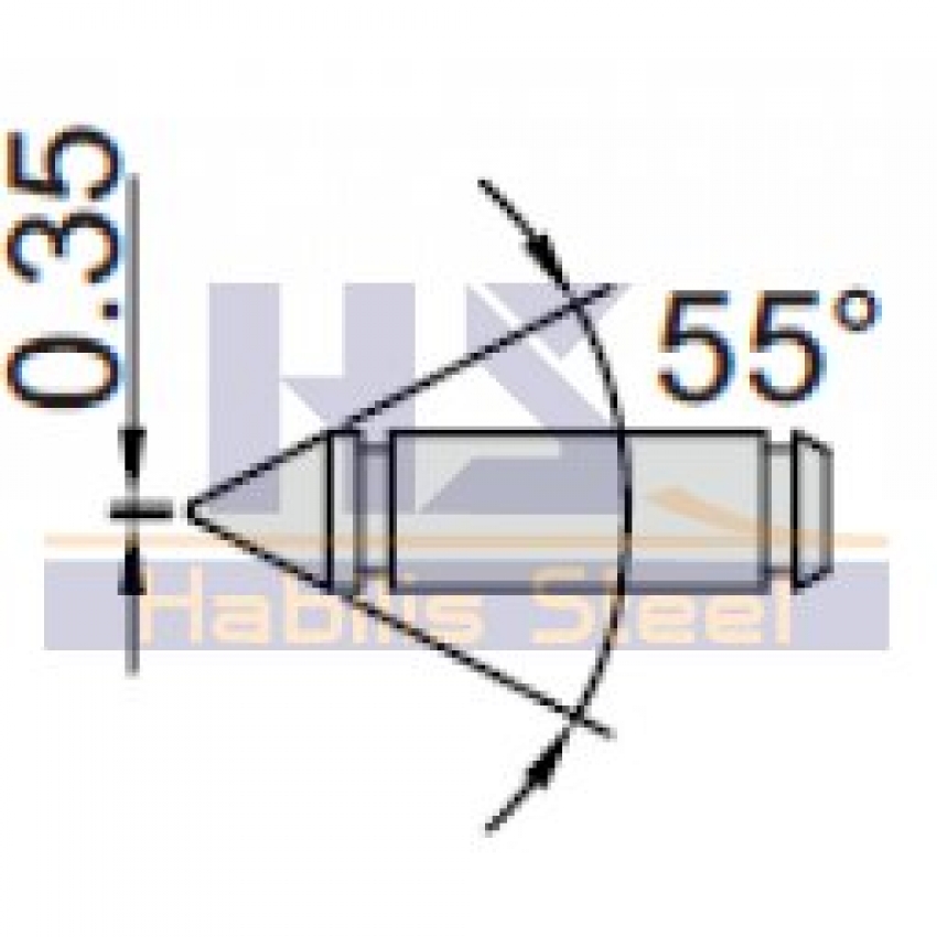 INSIZE 7392-T8 měřící dotek klínový 55°